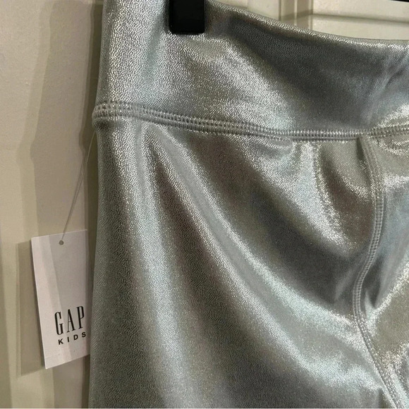 NWT Gap Kids XXL size 14/16 girls silver sparkly leggings. Stretchy. Comfy. - Picture 3 of 8